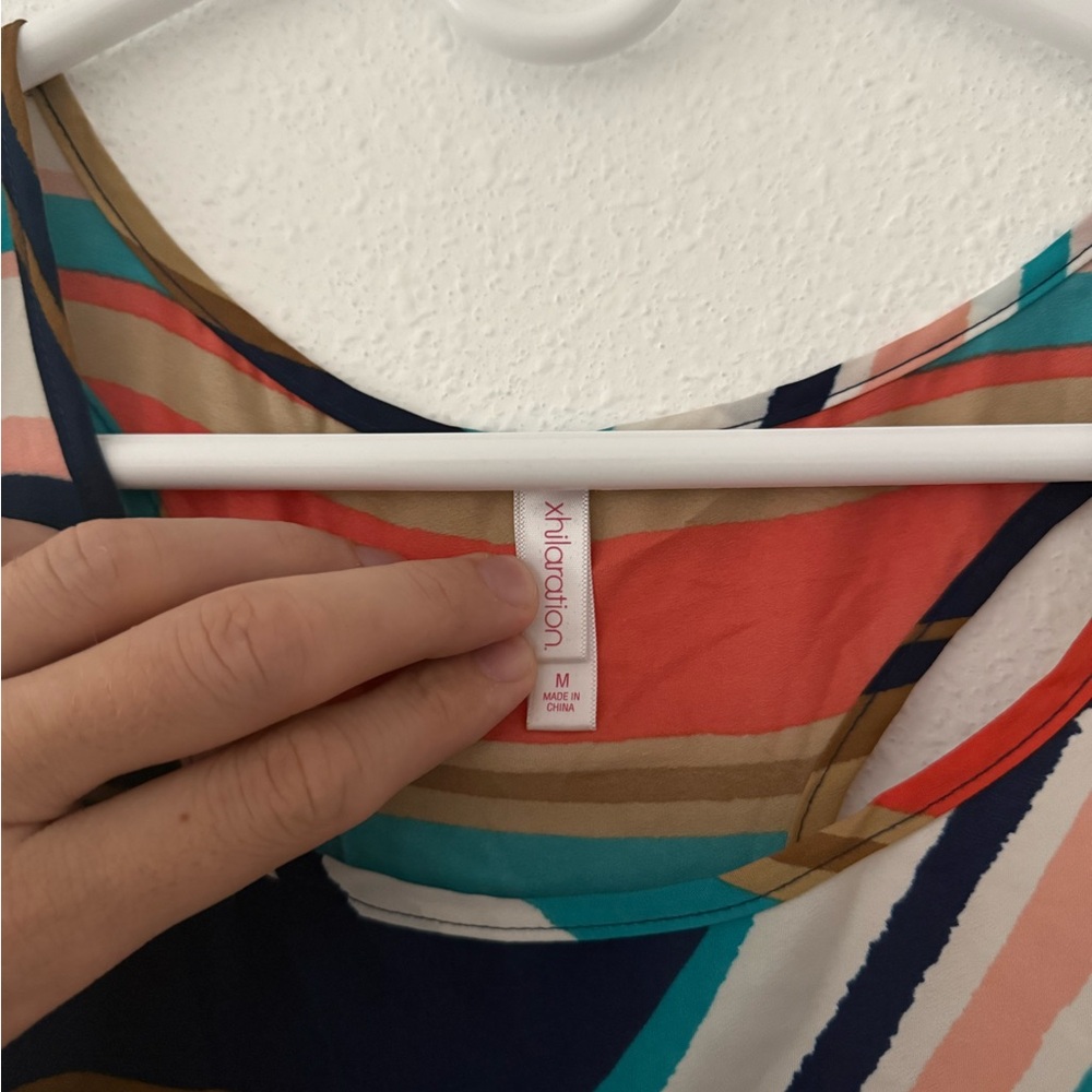 Xhilaration Women's Multicolor Striped Top